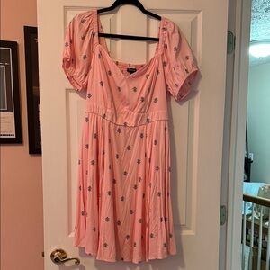 Torrid Mini Stretch Challis Sweetheart Skater Dress